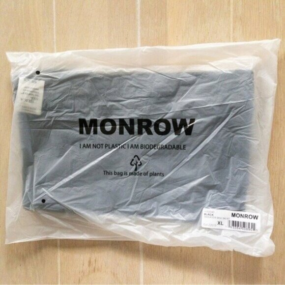 NWT Monrow Cashmere Sweater Mini Skirt XL Black Rib Knit REVOLVE - Picture 2 of 5